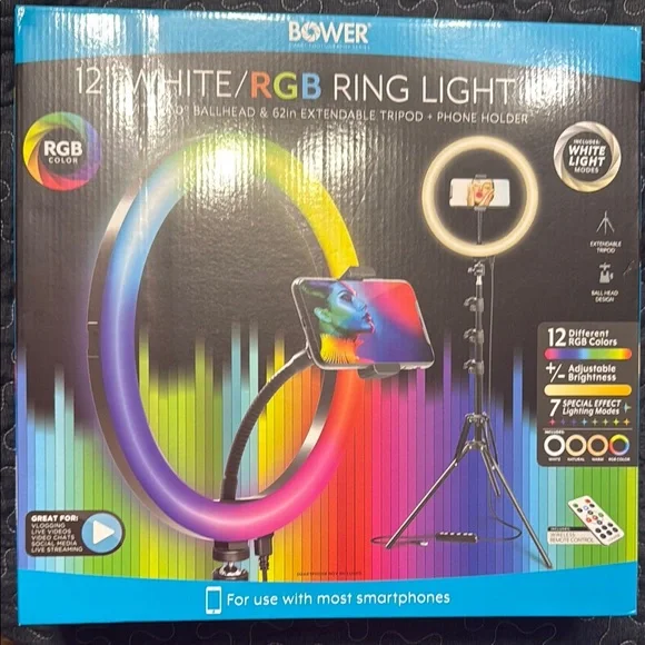 Bower RGB Ring Light with Tripod - Picture 1 of 2